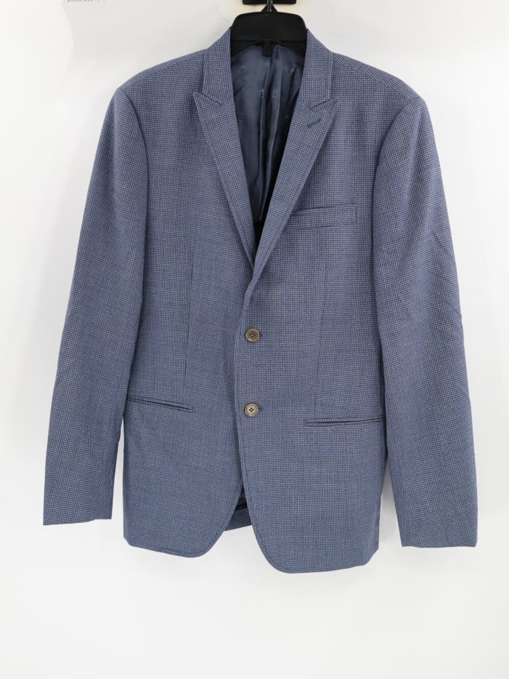 John Varvatos Sport Coat Mens 38R houndstooth unstructured half lined wool peak